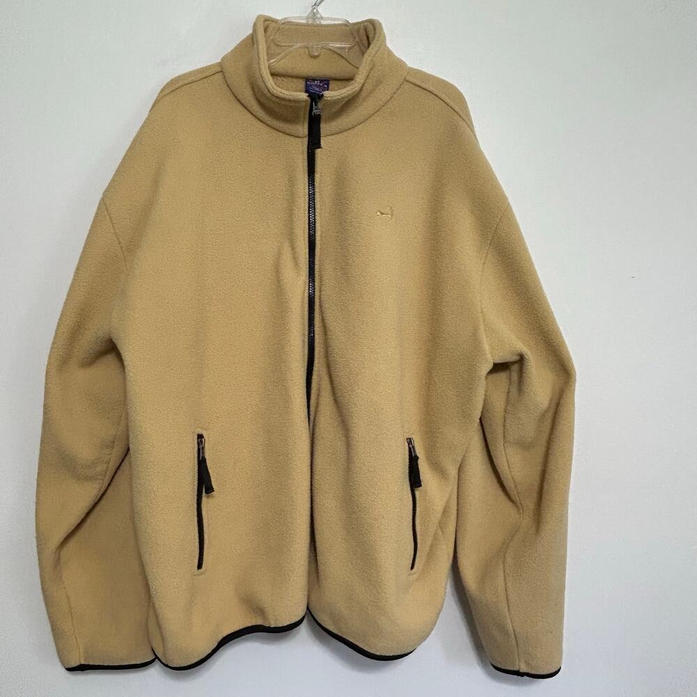 Cupfy's Cape Cod Men's XXL Mustard Fleece Jacket Full Zip